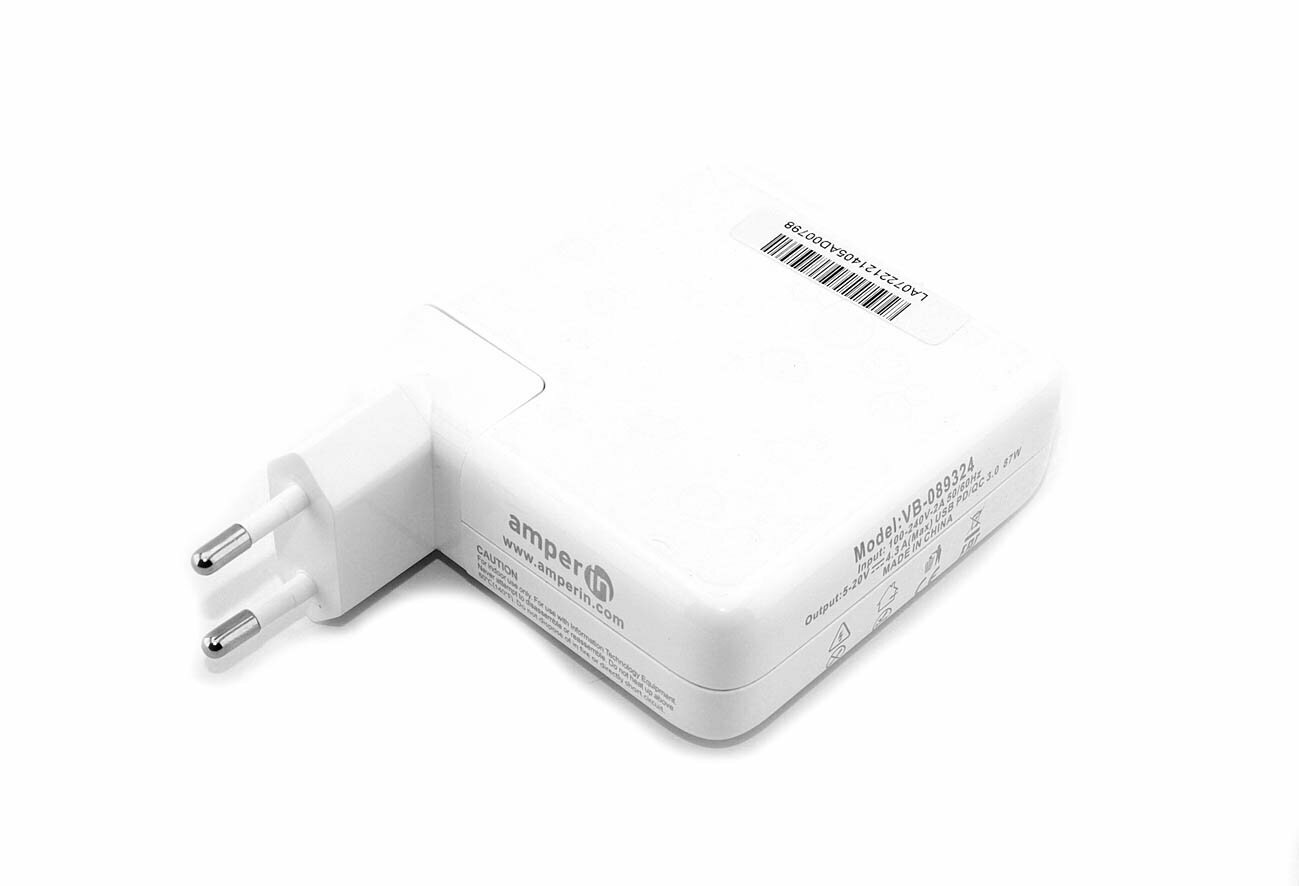 Аксессуар Блок питания Amperin AI-AP87C для APPLE A1719 87W USB Type-C 20.2V 4.3A 089311