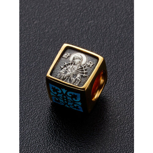Шарм Angelskaya925 Шарм из серебра пандора (pandora), серебро, 925 проба, золочение, чернение