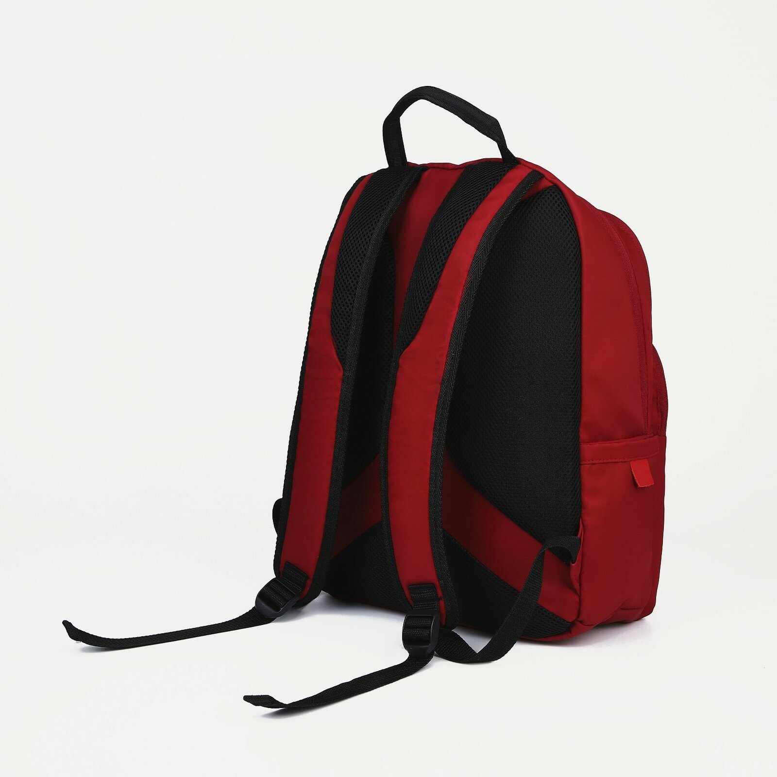 Рюкзак на молнии, 2 наружных кармана, отдел для ноутбука, цвет красный