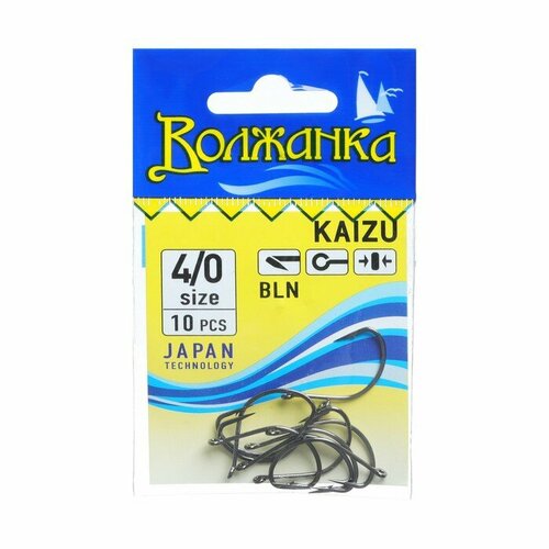 фото Крючки волжанка kaizu № 4/0, 10 шт volzhanka
