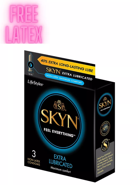 Презервативы SKYN Extra Lubricated, 3 шт. (безлатексные, c дополнительной обильной экстра смазкой)