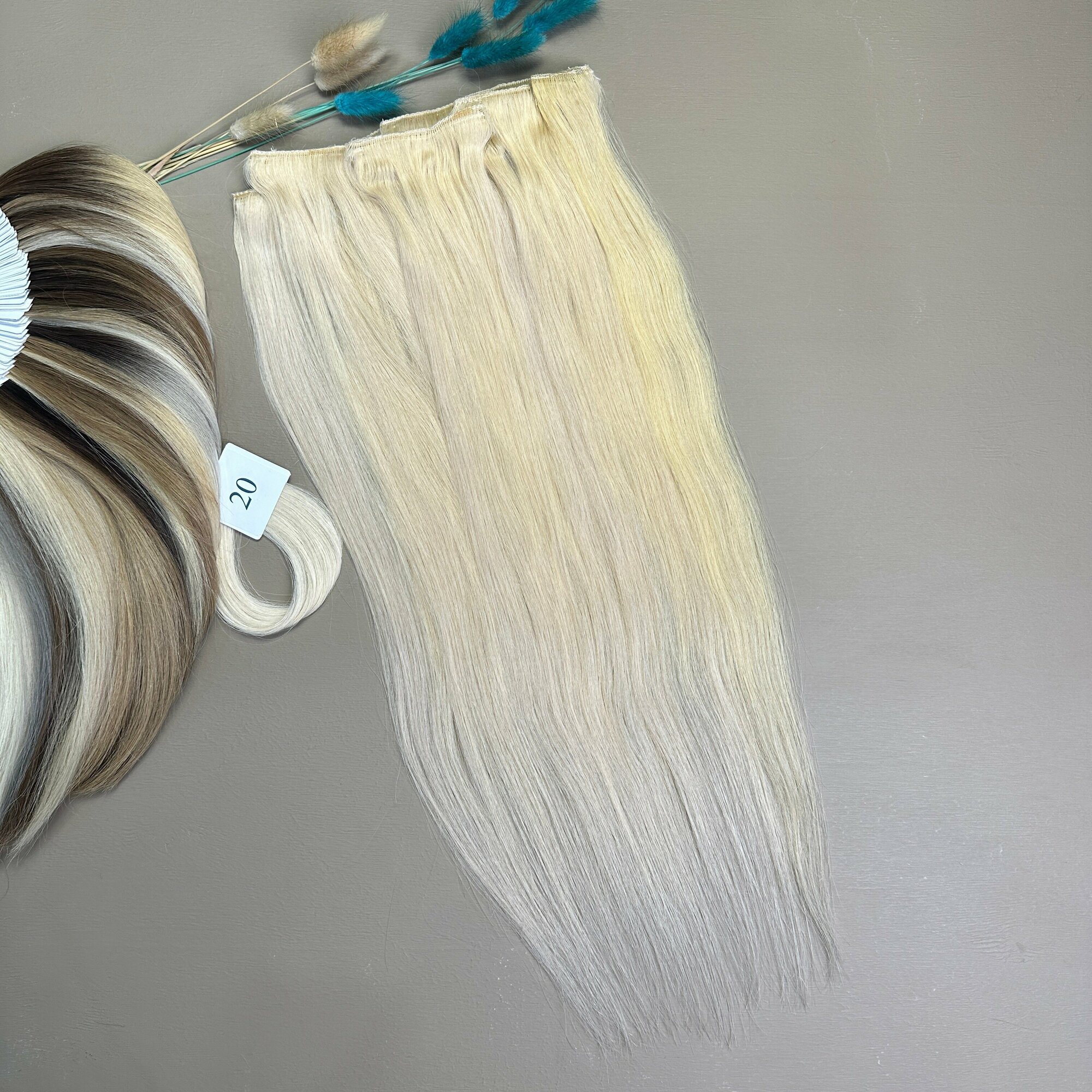 Волосы на заколках Belli Capelli европейская линия 50 см №20 (набор из 7 заколок)