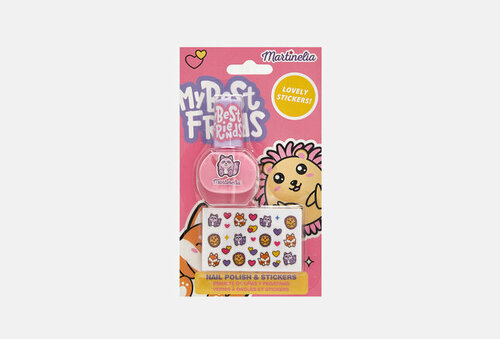 Мини набор детских лаков для ногтей My Best Friends Nails Polish + Stickers