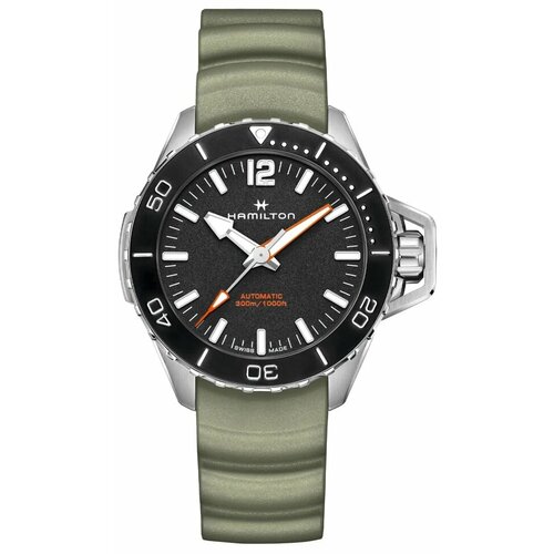 фото Наручные часы hamilton khaki navy, черный/зеленый