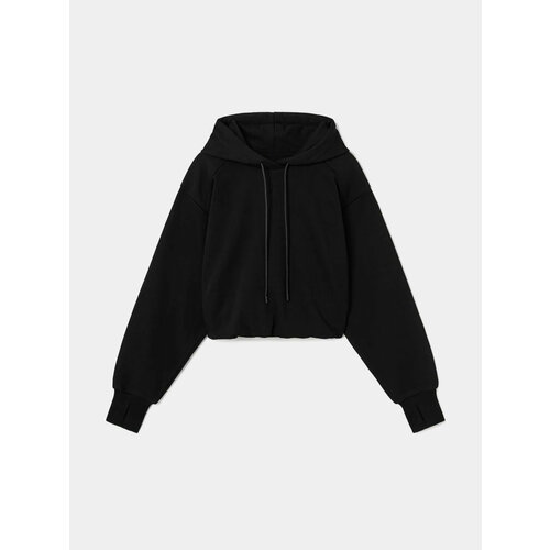 Худи JUUN.J Shoulder Detail Cropped Hooded, размер XS, черный