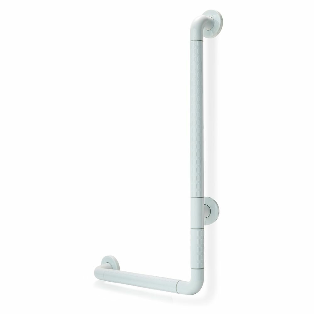 фото Поручни для ванной комнаты и туалета Barry Triada, поручень настенный угловой пластиковый для инвалидов и пожилых