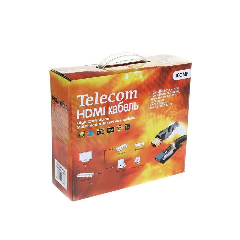 Кабель HDMI 20м TELECOM TCG200F-20M круглый черный - фото №11