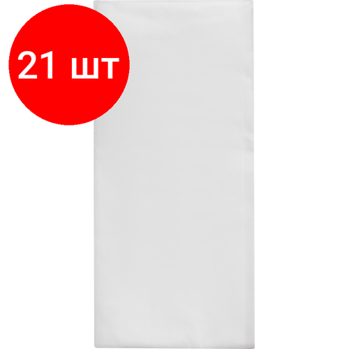 Комплект 21 штук, Скатерть одноразовая Luscan, 110х140см, белая