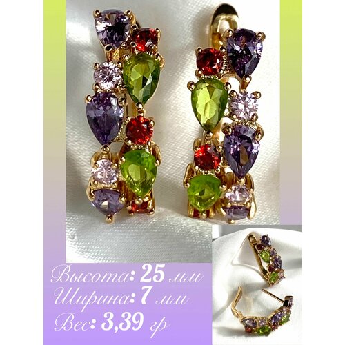 Серьги Florento хрусталь кристалл разноцветный 1099₽