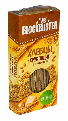 Хлебцы хрустящие Blockbuster с сыром Пармезан 130 г без дрожжей, Блокбастер