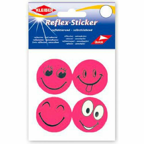 Аппликации, самоклеящиеся, светоотражающие Забавная мордашка, диаметр 4,8см, ПВХ, Kleiber, 611-88