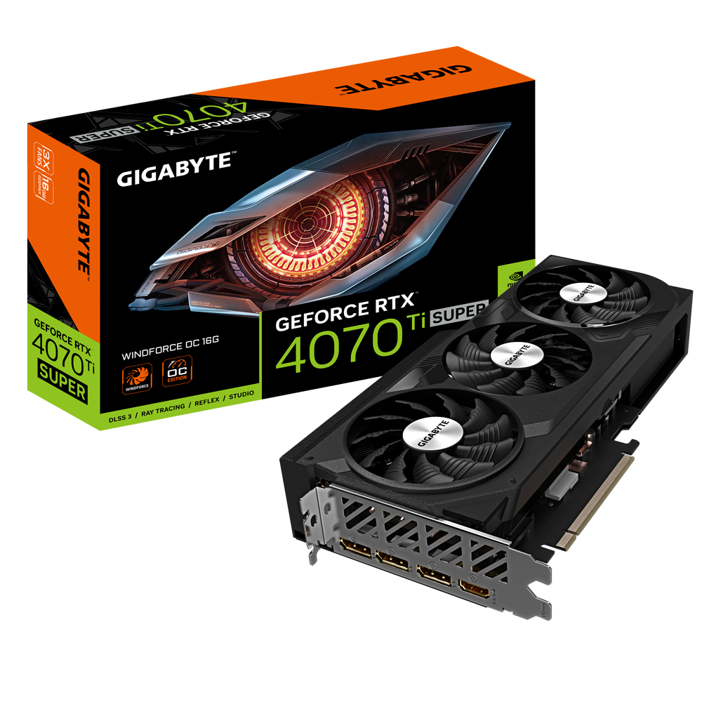 Видеокарта Gigabyte RTX4070Ti SUPER WINDFORCE OC 16GB RTL