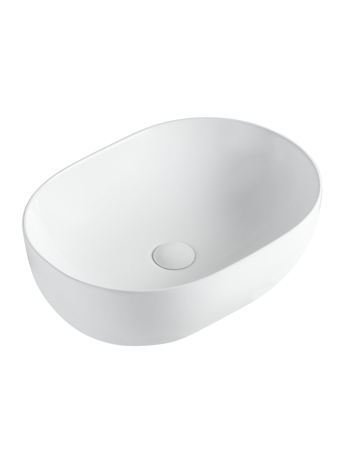 фото Раковина накладная Orange B03-600W санфарфор, белый глянец