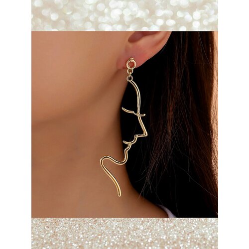 Серьги размер 100 мм золотистый 684₽