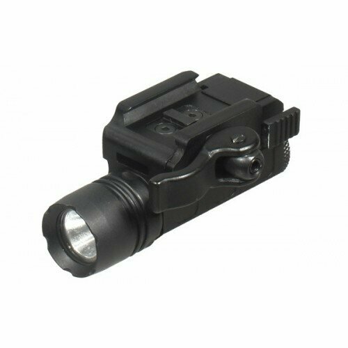 Фонарь тактический Leapers UTG Tactical Pistol Flashlight w/16mm CREE LED IRB and Lever Lock Integral QD Mount LT-ELP116Q 00005683 Leapers 00005683 tactical mini docter red dot sight mount riser scope mount with qd auto lock fit 20mm rail for airsoft pistol hunting