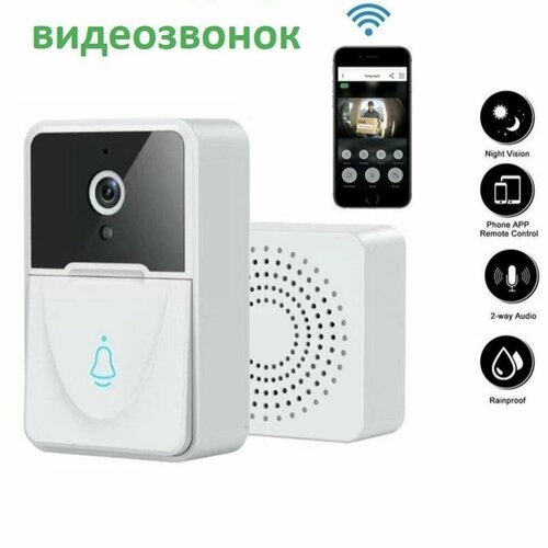 видеоглазок w 10s с датчиком движения night vision Wi-Fi Видеоглазок беспроводной с датчиком движения, видеодомофон.