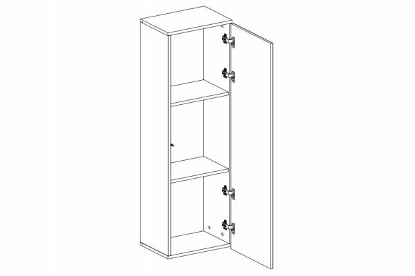 Шкаф навесной Нк-мебель POINT ТИП-20 Белый/Белый глянец 71774434