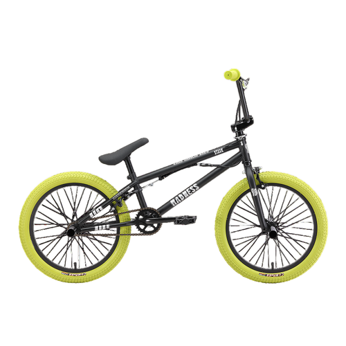 Экстремальный взрослый трюковый велосипед Stark24 Madness BMX 2 черный матовый серебристый хаки 2706000₽
