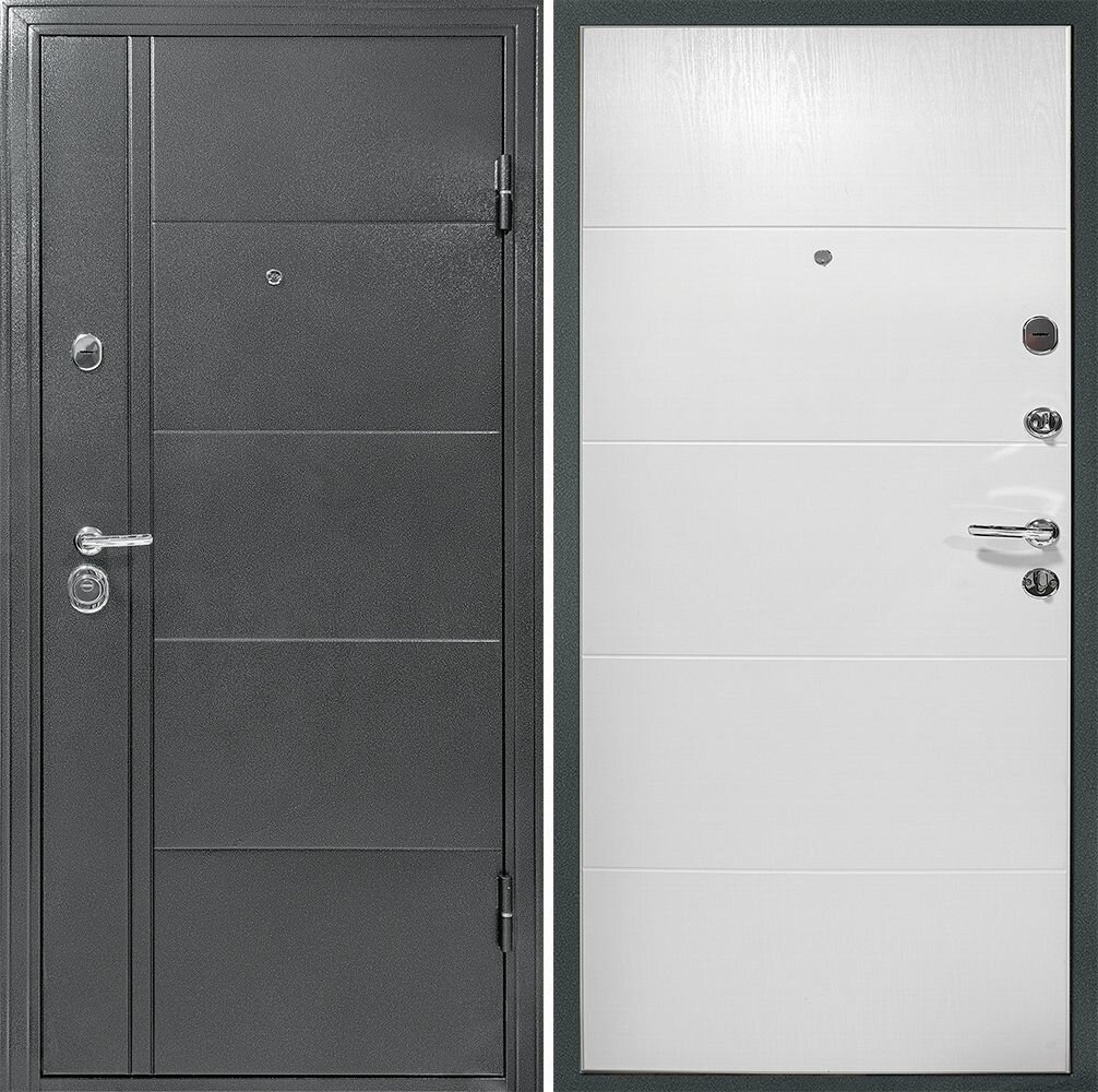 фото Входная дверь Эверест 2 Белёный дуб 860х2050 Правая