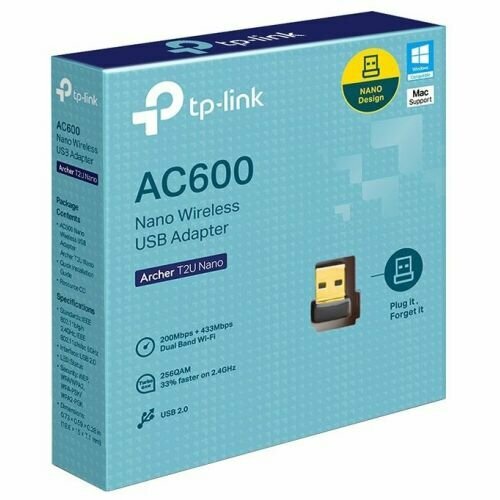 Адаптер USB TP-Link Archer T2U Nano