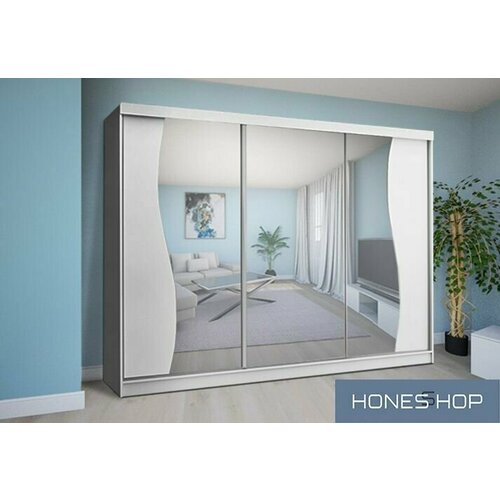 Шкаф-купе Кайра ЛДСП белый, 250х60х200