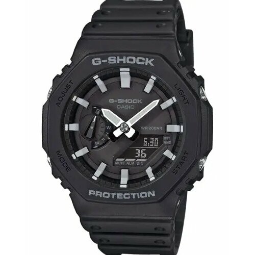 Наручные часы CASIO G-Shock GA-2100-1AER, черный, серебряный