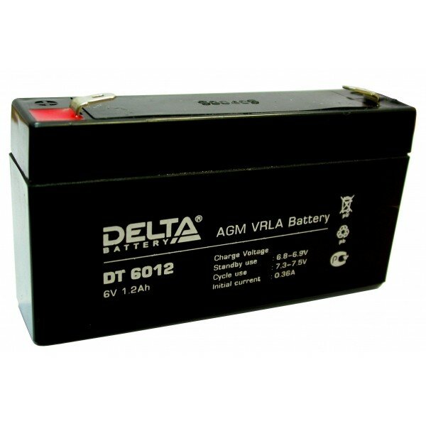Аккумуляторная батарея для ИБП Delta DT , 6V, 1.2Ah - фото №20