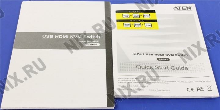 Переключатель электронный ATEN 2-Port USB HDMI/Audio Cable KVM Switch with Remote Port Selector (CS692-AT) - фото №16