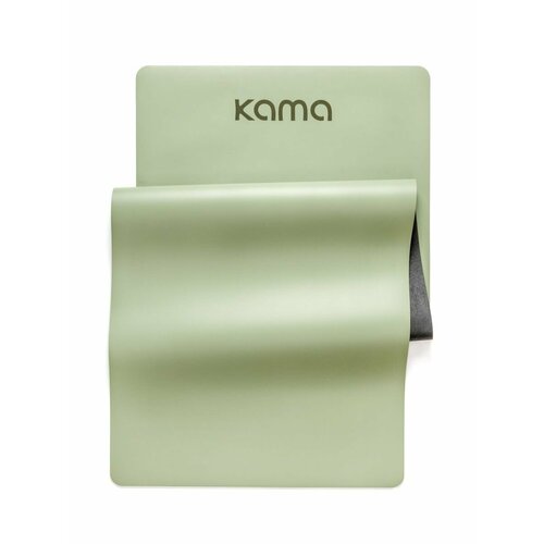 Коврик Nonslip для йоги и фитнеса Kama, полиуретан+каучук, салатовый