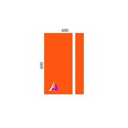 Пластик для лазерной гравировки SHENGWEI (Оранжевый на белом) 600мм_600мм 1,3мм