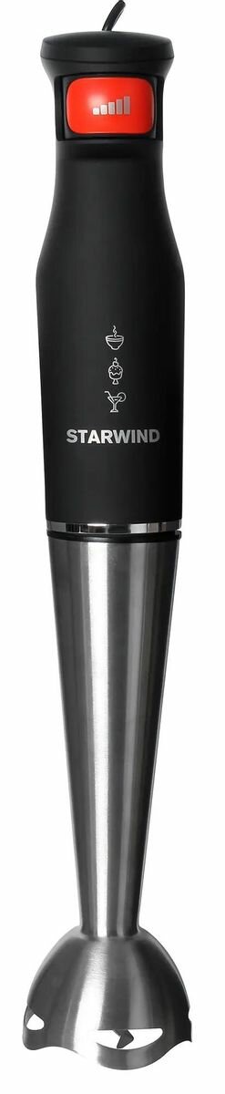 Блендер погружной Starwind 800Вт черный/красный - фото №17
