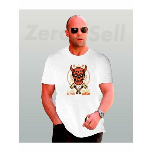 фото Футболка made in the hell, размер 4xl, белый zerosell