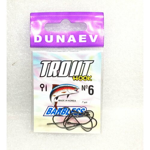 фото Крючок безбородый форелевый dunaev trout №6