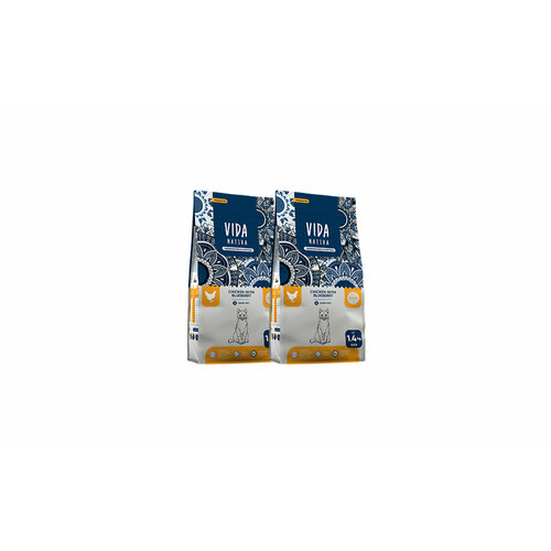 Корм Vida Nativa для взрослых кошек с курицей и черникой 1,4 кг х 2 шт.