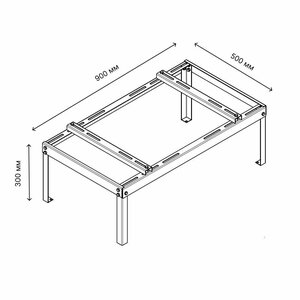 Фото Подставка для кондиционера разборная 900х500х300мм VEGALite 2мм