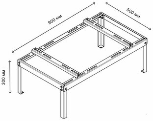 Подставка для кондиционера разборная 900х500х300мм VEGALite 2мм