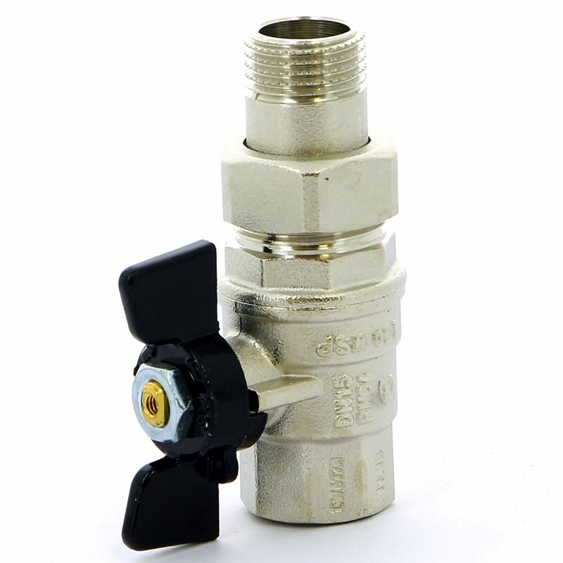 Кран шаровой Bugatti с американкой 1/2" НВ (Oregon 322) — фото 1