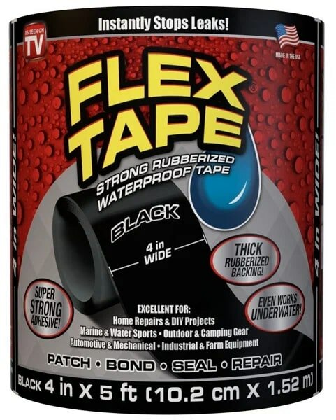 Сверхсильная клейкая лента Flex Tape (10*150 см), черная