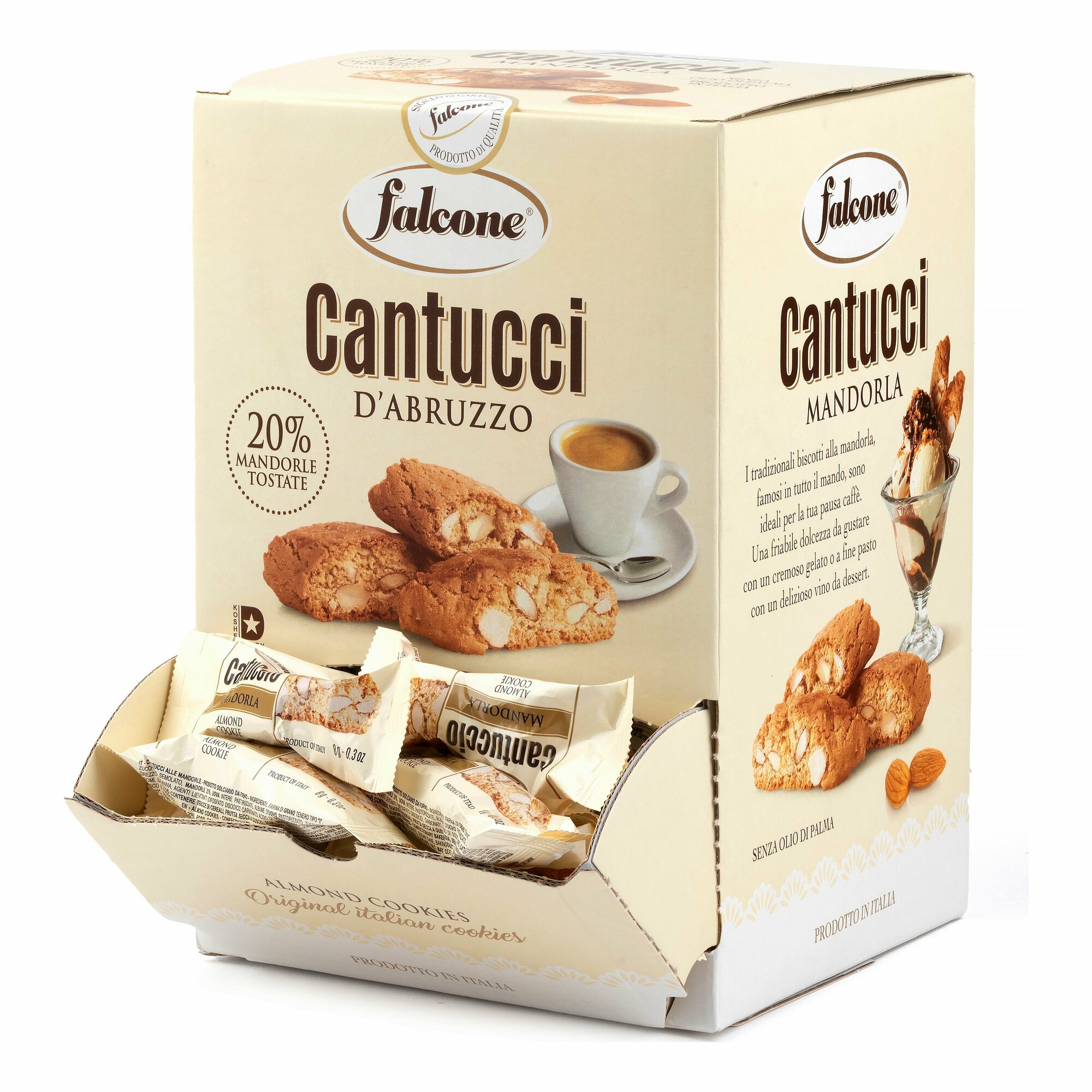 Cantucci Falcone с миндалем 125 шт, 1000г