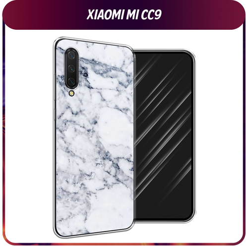 Силиконовый чехол на Xiaomi Mi CC9/Mi A3 Lite/Mi 9 Lite / Сяоми Mi CC9 Серый мрамор силиконовый чехол на xiaomi mi cc9 mi a3 lite mi 9 lite сяоми mi cc9 единорог какает