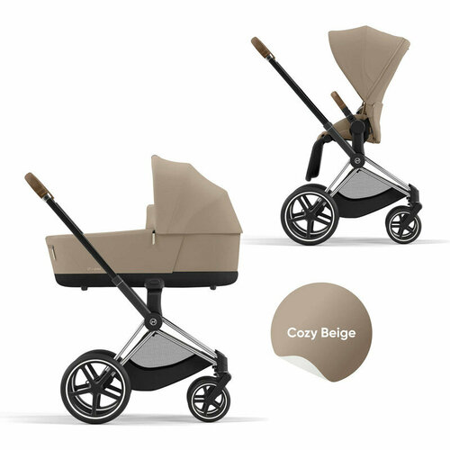 Cybex Priam IV Коляска 2 в 1, шасси IV Chrome Brown/Cozy Beige