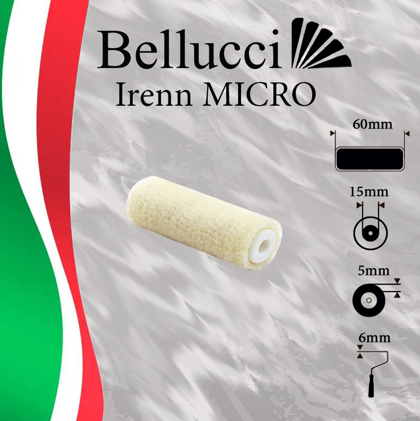 BELLUCCI Irenn MICRO Мини-валик малярный велюровый из 100% овчины (60 мм бюгель 6 мм)