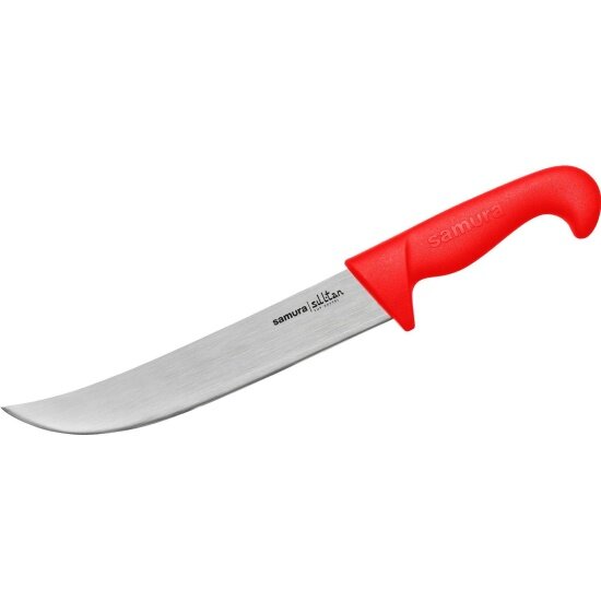 Нож кухонный для нарезки Пчак SAMURA SULTAN PRO SUP-0045R/K 213 мм ТЭП красный AUS-8