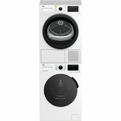 Комплект стиральная сушильная машина и соединительная планка Beko WSPE7H616W DF7439SXUV PSKS 7892200₽