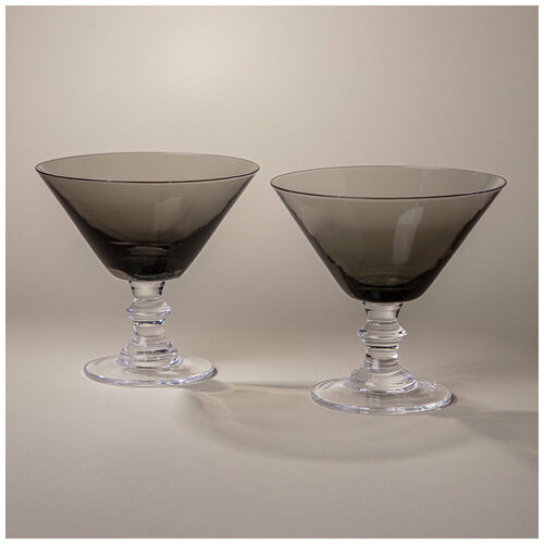 Набор бокалов для мартини из 2 шт mirage grey 280 мл Lefard (196671)