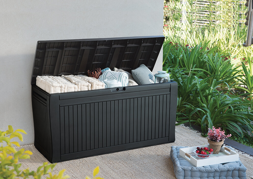 Сундук Keter Камфи COMFY STORAGE BOX 270L графит - фотография № 7