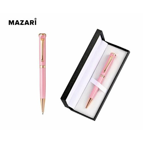 Ручка подарочная шариковая PEARL P MAZARI 07мм металлический розовый с бронзой корпус пластиковый футляр синяя 830₽