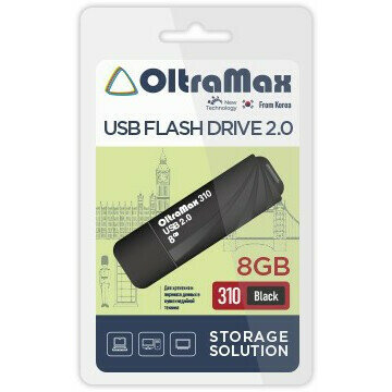 USB Flash накопитель OltraMax 8Gb OltraMax 310 Black (OM-8GB-310-Black)