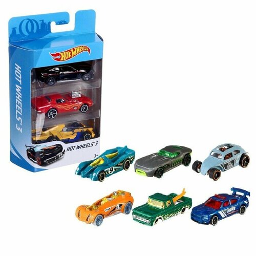 Набор машинок Hot Wheels, в наборе - 3 шт, микс