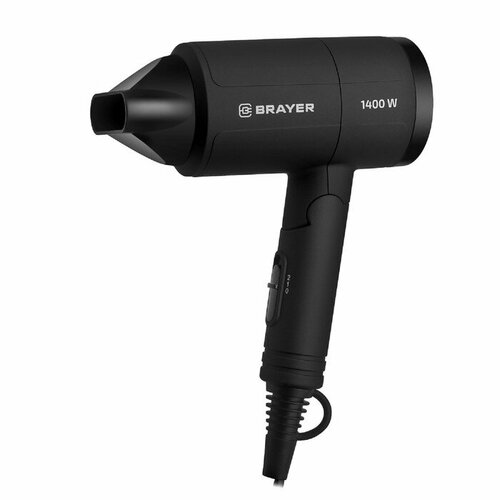 Фен BRAYER 3040BR 1400 Вт 2 скорости складная ручка шнур 18 м чёрный 420000₽